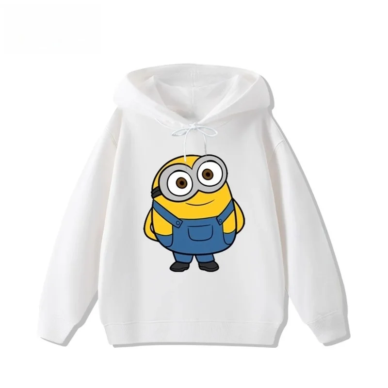 

2025 Autumn New Minions 3D Printed Cartoon Hoodie Sportswear for Women, Cute, Loose, Comfortable, Daily Casual Top