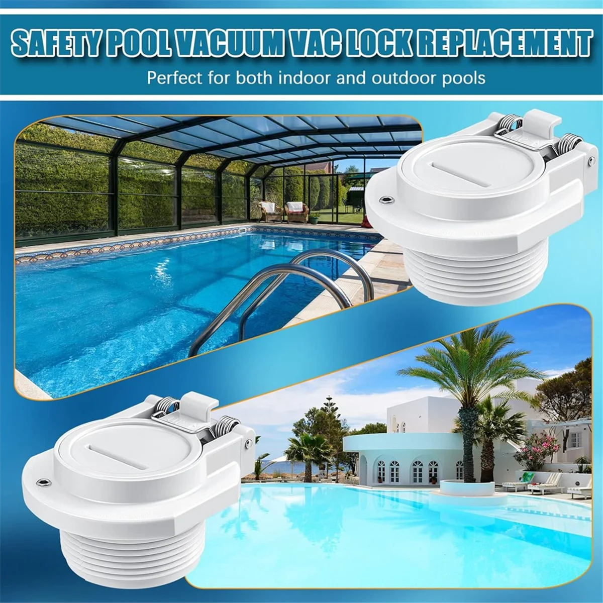 Verrou d'aspirateur pour nettoyeurs de piscine, remplacement d'accessoire mural, W400BWHP, W400BLGP, GW9530, 3 pièces