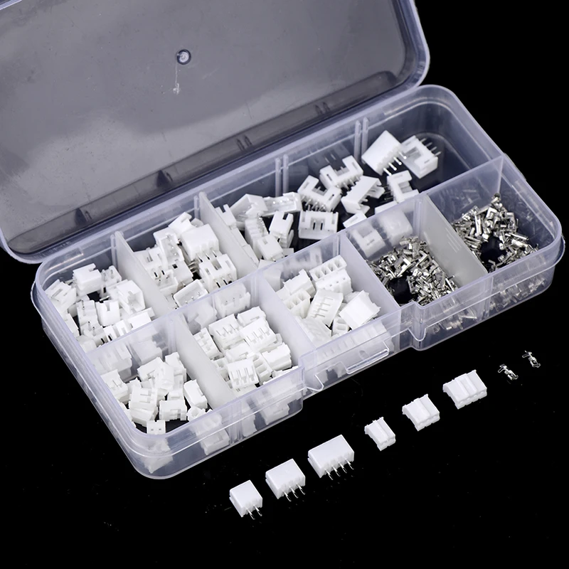 （Summer6）300 Pcs PH2.0 2P 3P 4 Pin 2.0mm Pitch Terminal Kit JST Wire Connector Adaptor