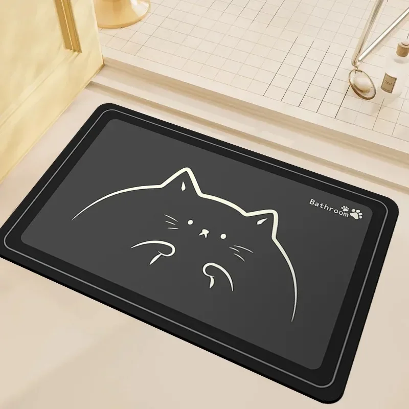 Diatom Mud Carpet Bathroom Rugs Non Slip Washable Bath Mat Small Rubber Backed Floor Mat Quick Dry Food Mat Pet Feeding Mat