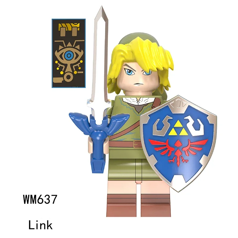 Zelda Tears of The Kingdom Link Mini Bricks Action Figure Assembly Toy Cartoon Building Blocks Boys Model Accessories Xmas Gifts