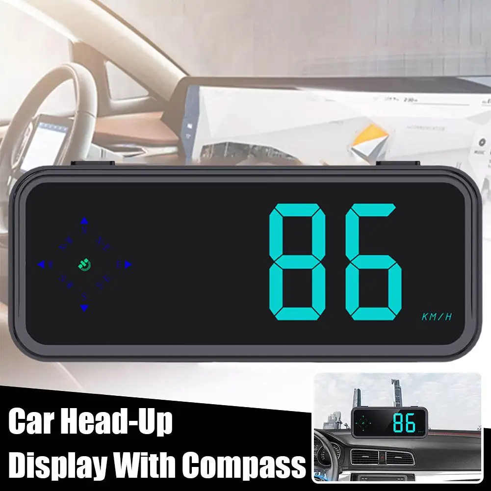 

Car Head-up Display With Compass GPS Digital Speedometer Windshield Speed Electronics Accessories Projector Car D9W1