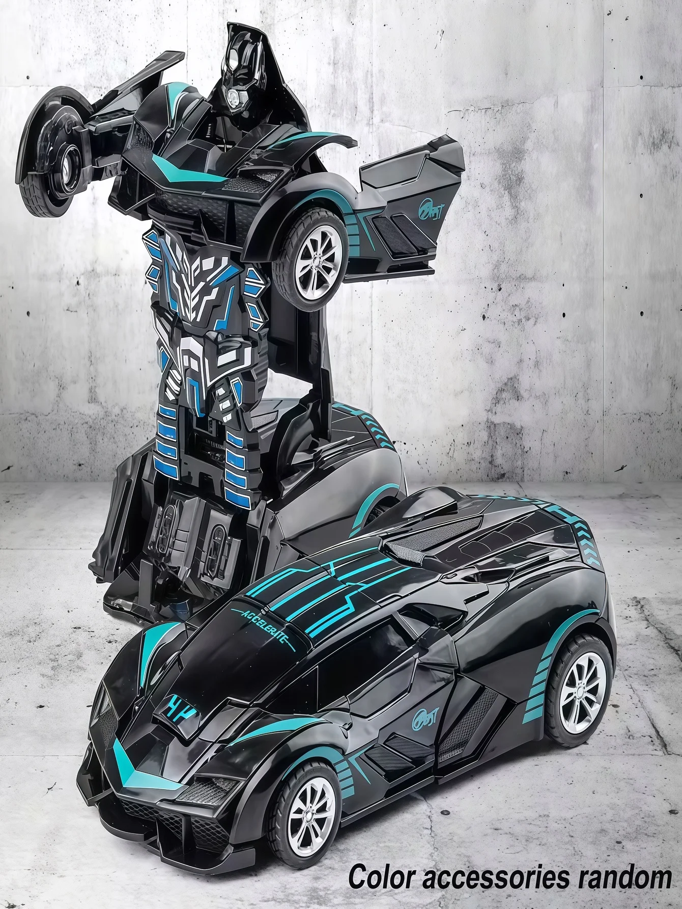 1PCS Transforming Toy for Kids, Suitable for Boys Ages 3-12 - Crash-Transforming Transformers Model Car Toy for Children