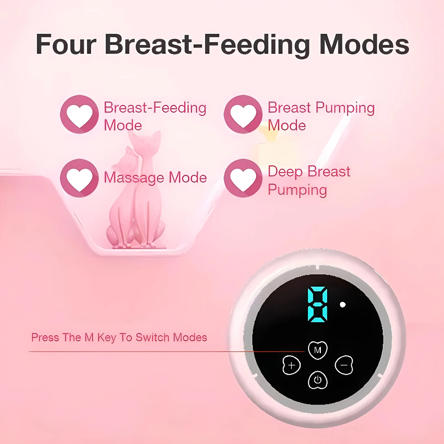 2IN1 Electric Breast Pump Smart Automatic Breast Milk Machine Baby Milk Bottle & Baby Pacifier Portable Nipple Suction Breast view 3