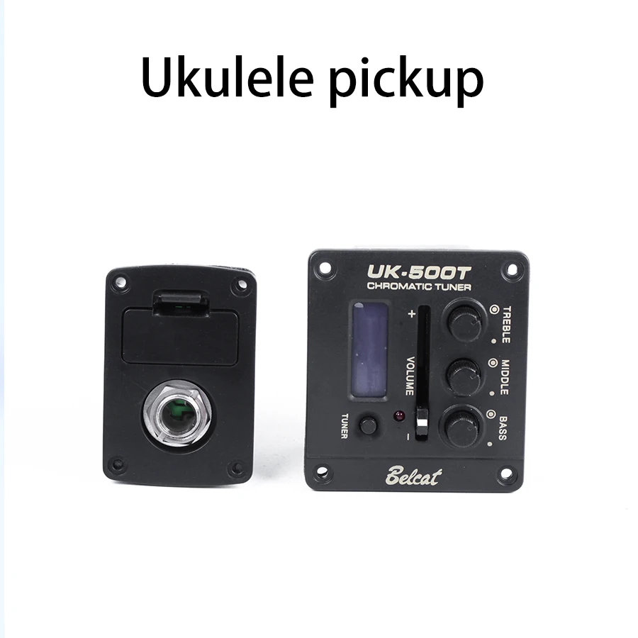 Belcat Ukulele pickup Ukelele Uke Piezo Pickup Preamp 3-Band EQ Equalizer Tuner System with LCD Display UK-500T