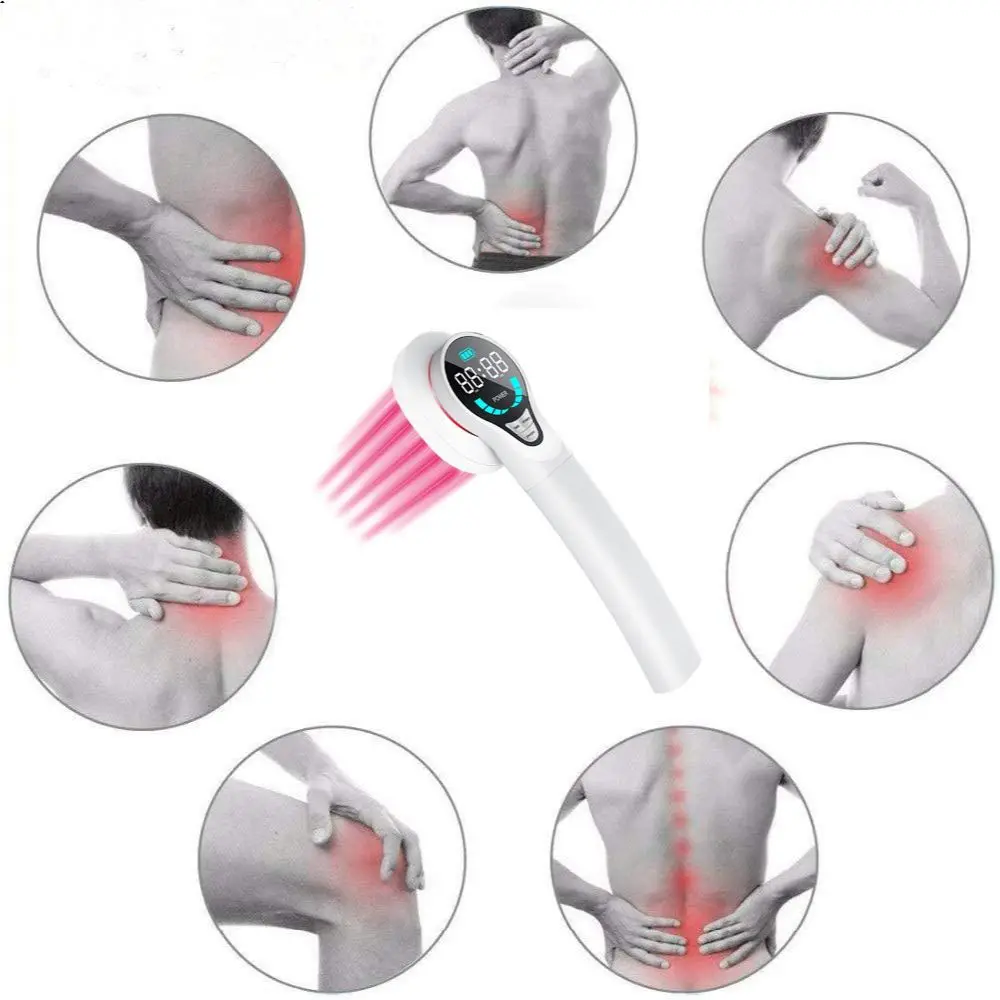 LASTEK 4x808nm Enhanced Handheld Laser Therapy Device For Pain Relief Ulcers Cystitis Arthritis Sciatica Body Massager