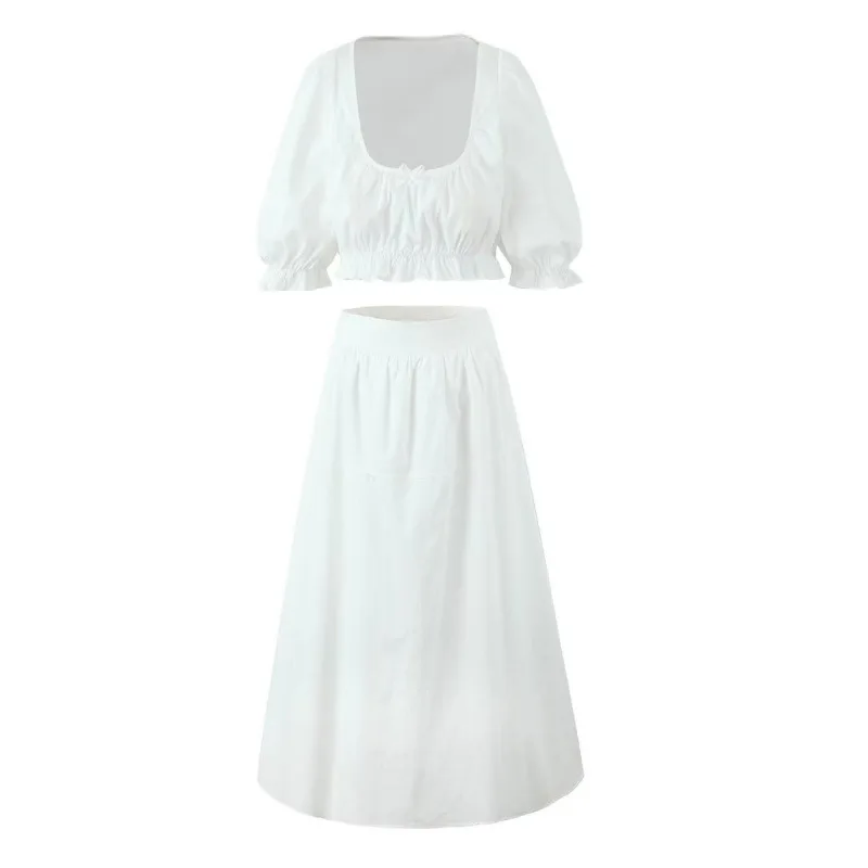 Faionable Bubble Sve irt أعلى ارتفاع الخصر دكتور موسم الشتاء ملابس رياضية كاجوال المرأة مجموعة طالب orm العمل Ou... #1