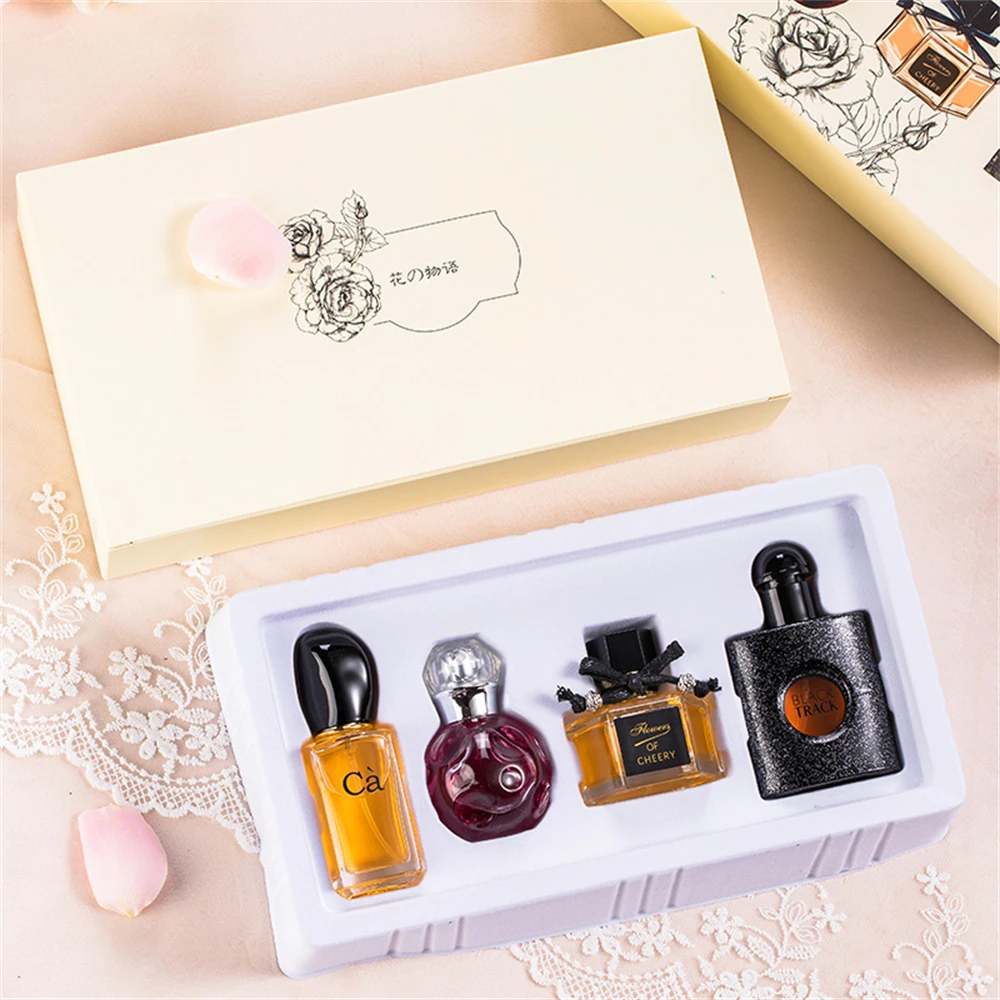 Confezione regalo profumo donna 100ml Set quattro pezzi fragranza duratura corpo Spray pianta profumo floreale feromone colonia Parfum Pour Femme