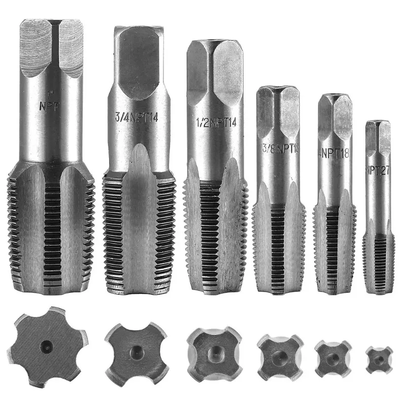 Used for cleaning precise threaded 6-piece NPT pipe faucets, precision carbon steel manual threaded pipe faucets