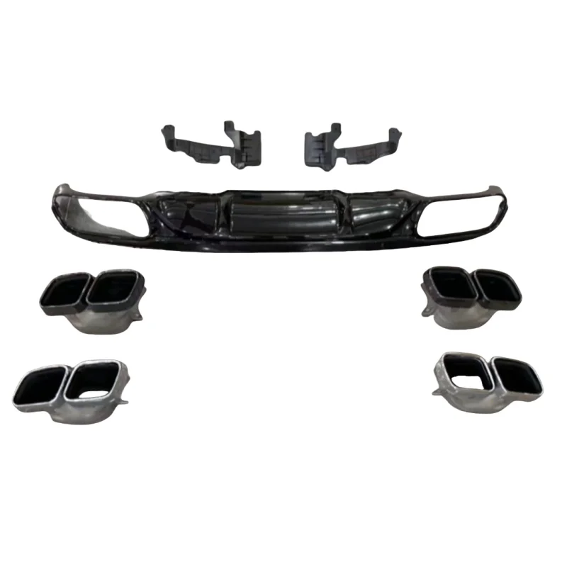 Suitable for Mercedes Benz E-Class W213 Executive Edition 21 E63 AMG Rear Lip Body Kit Rear Bumper Diffuser 17-22