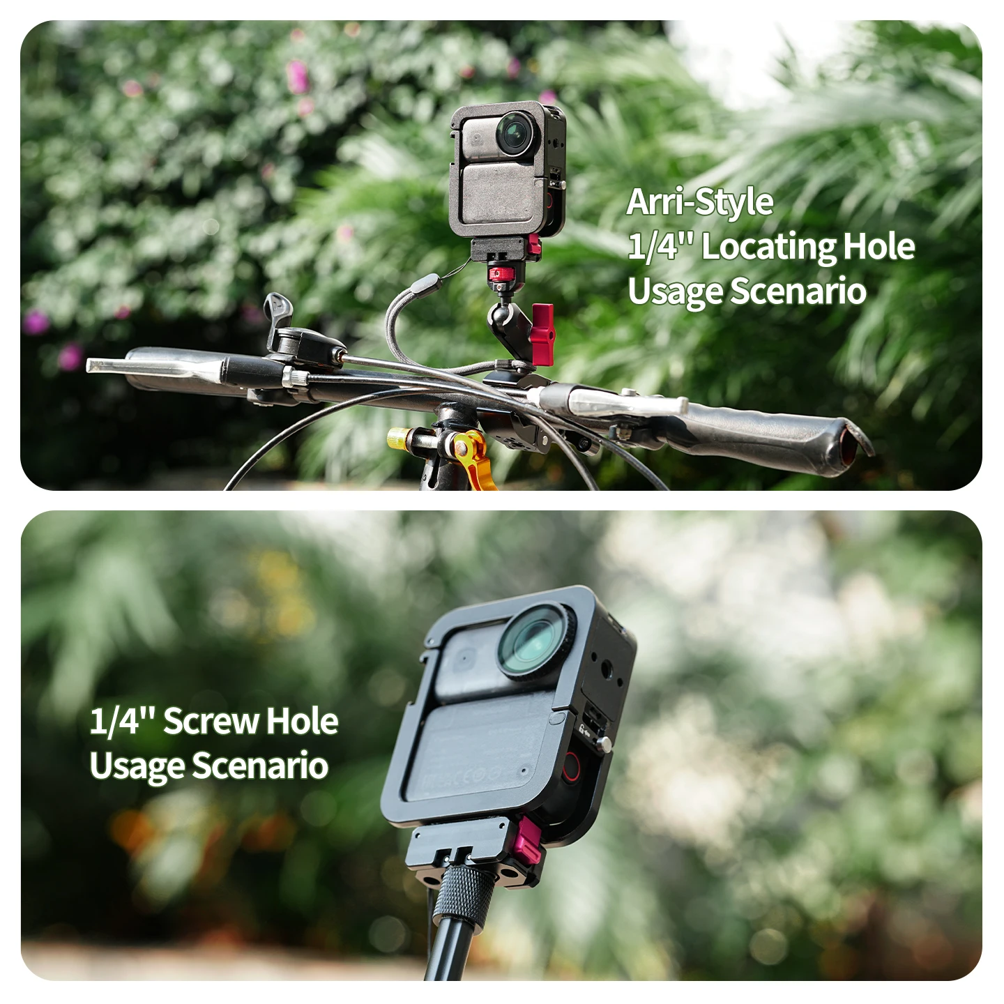 Doppelseitiger Magnetkäfig für DJI Osmo Nano Action-Kamera, Vollschutzrahmen, Cold Shoe, 1/4-Zoll-Stativ, Selfie-Stick-Erweiterung – Detail 10
