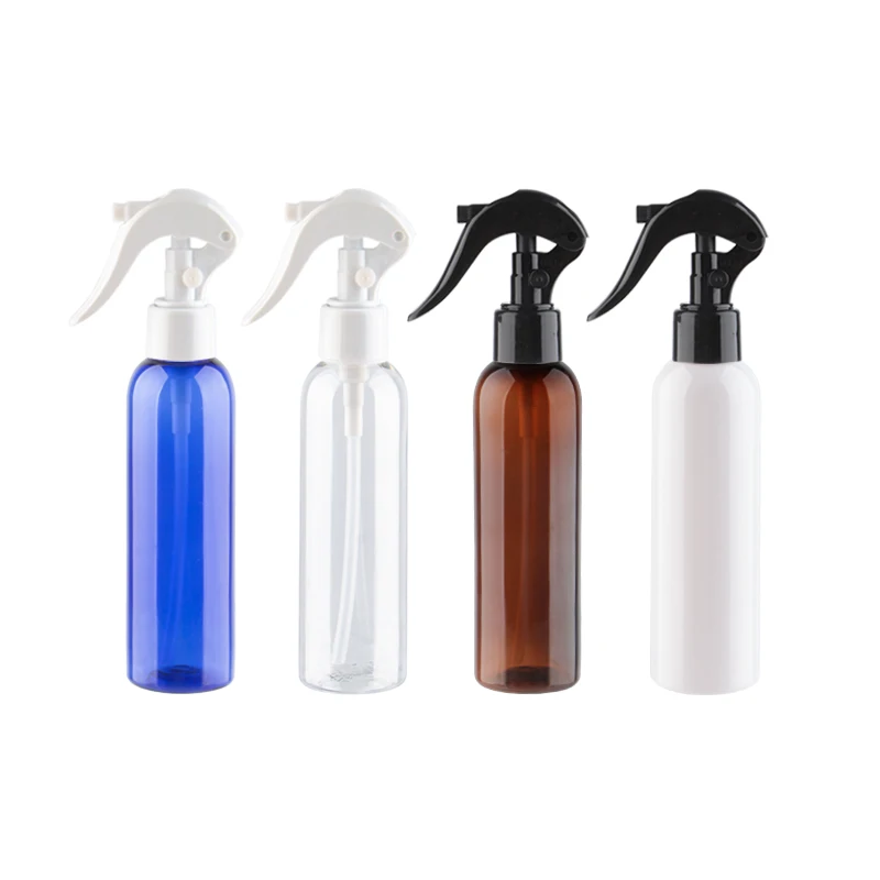 

150ml X 25 Refillable Trigger Plastic Bottle With Black And White Pump Empty PET Pump Sprayer Container For DIY Travel Packaging