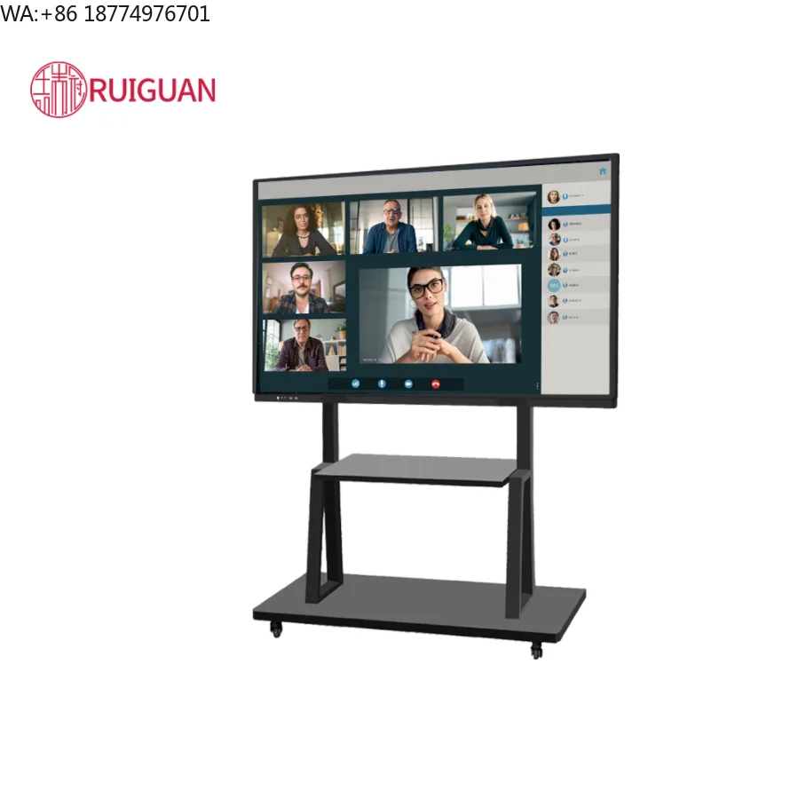 75 Inch Infrared Multi Touch Screen Android 13/14 All in One Class Interactive Board Smart Display Whiteboard