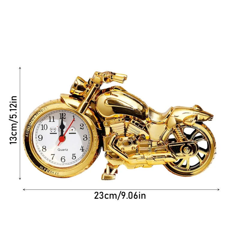 Battery desktop alarm clock, retro motorcycle alarm clock, portable children's watch, friend gift, dining table decoration