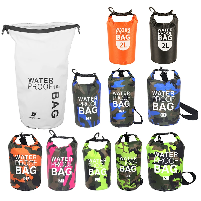 2/5/10/15/20L Waterproof Bag Dry Pack Sack Swimming Rafting Kayaking River Trekking Floating Sailing Canoing Boating Water Bag