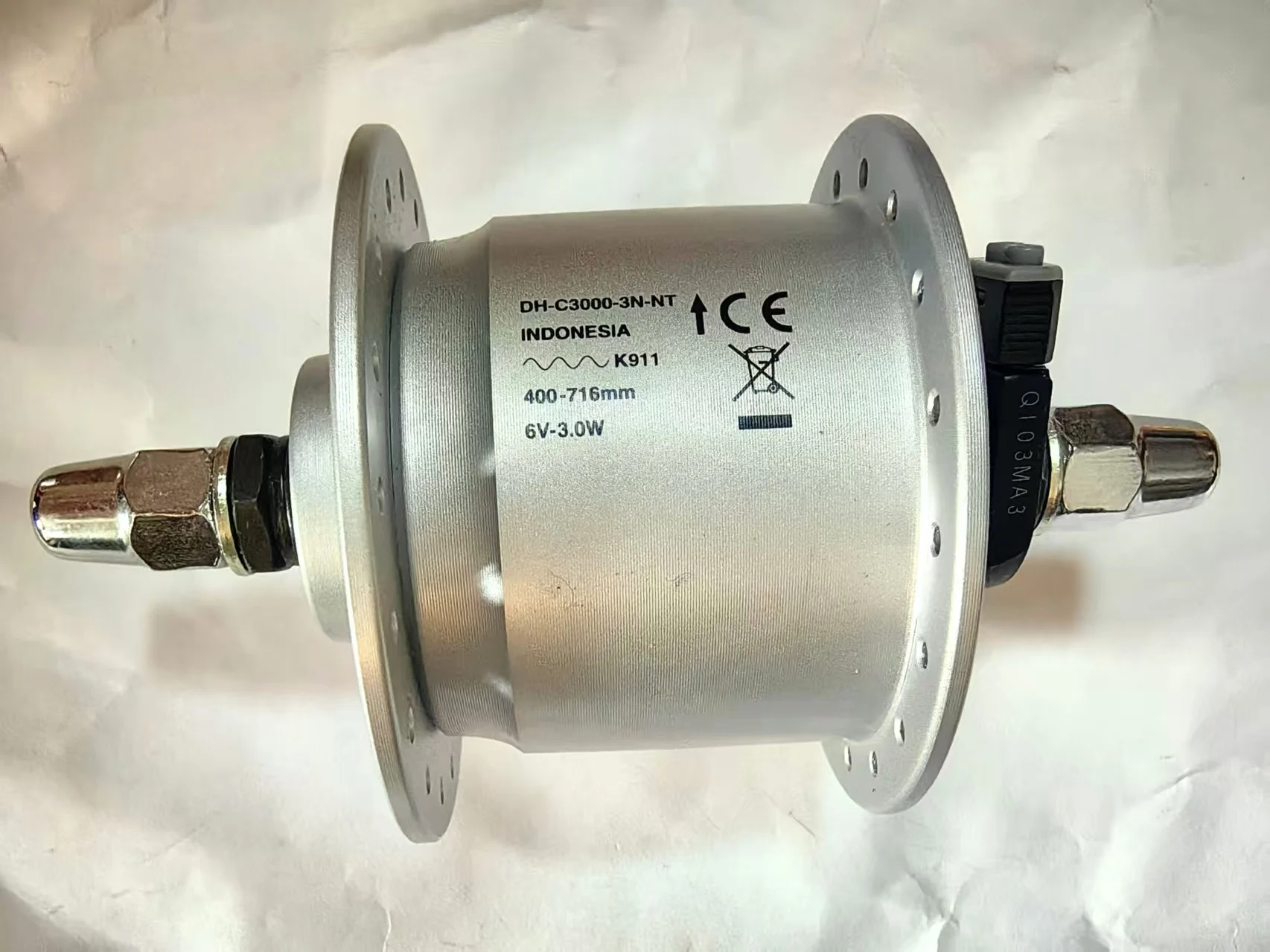 Japan Bicycle for shimano Nexus DH-C3000-3N-NT Hub Dynamo 36 holes 100mm 6V 3W