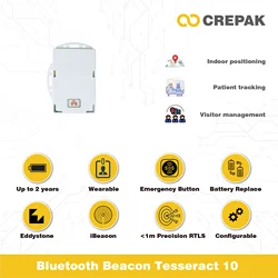 2 년 NRF 52810 웨어러블 블 5.0 배지/Ibeacon/Eddystone/AOA 블루투스 비콘/액티브 RFID/Ibeacon/BLE 5.0 태그 Tesseract 10