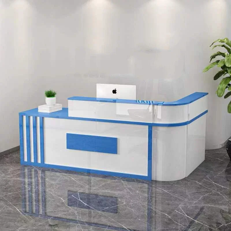 fw-Beauty Design Reception Desks Aesthetic Simple Company Modern Reception Welcome Display Hotel Mostrador Trendy Furniture