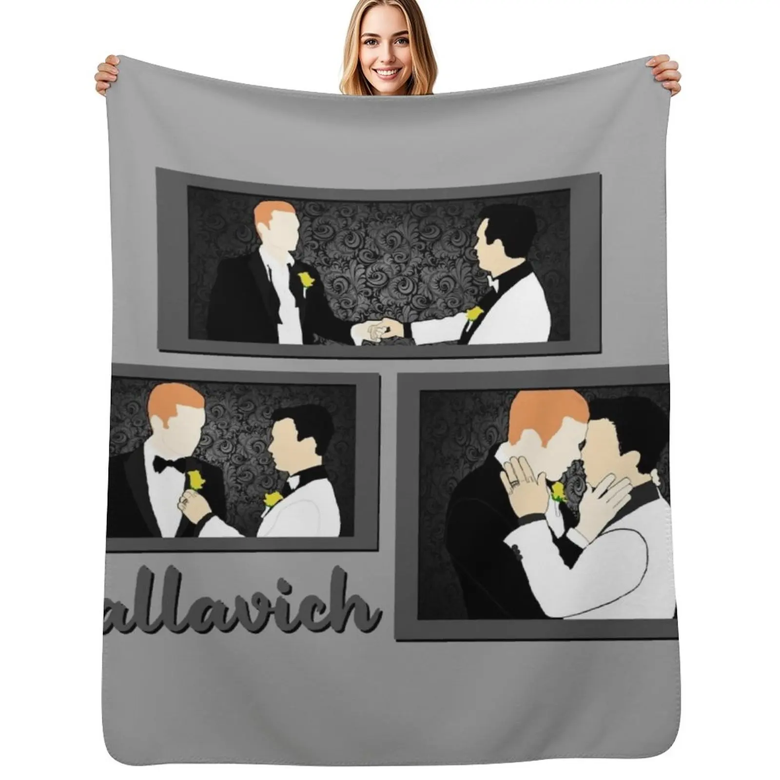 

Gallavich Throw Blanket Warm Comfortable Blanket Gift for Parents Friends