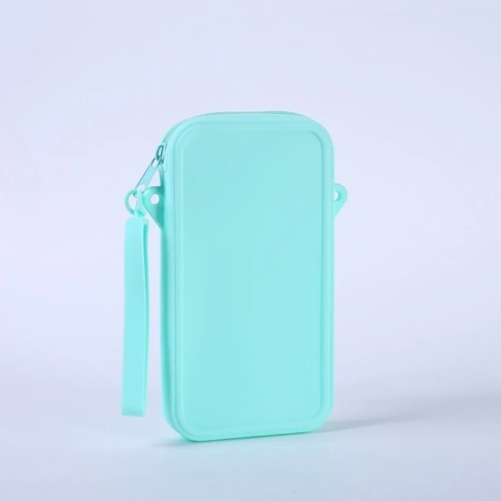 Silicone Multi-Use Makeup Bag Shockproof Waterproof Square Storage Organizer Universal Solid Color Portable Cosmetic Bag Travel