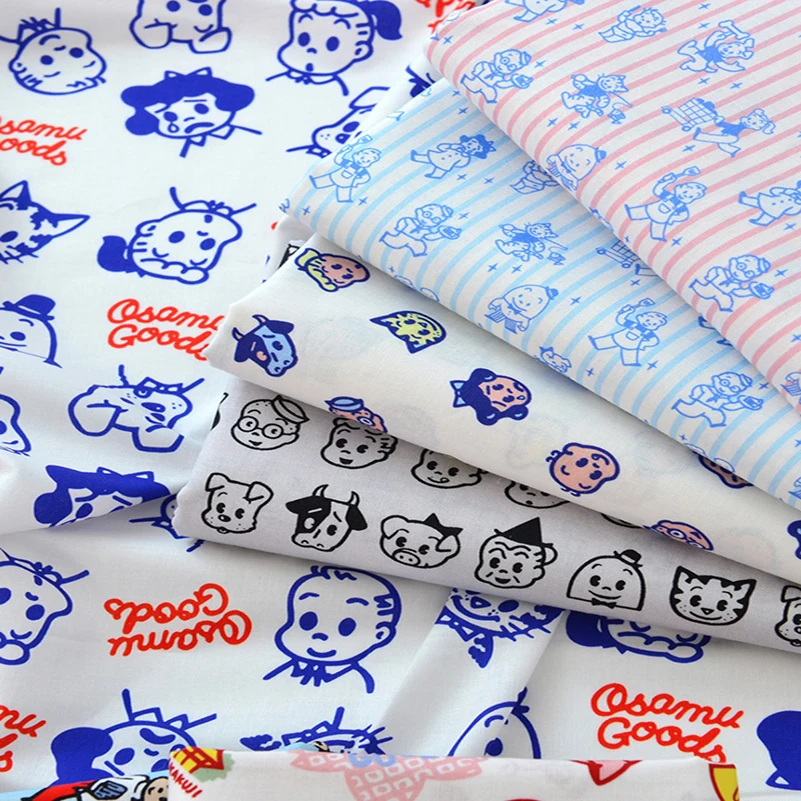 Japanese Style Cute Illustration Harada Hara Cotton Fabric Skirt Clothes Clothing Children's Cartoon Printed by Half Meter