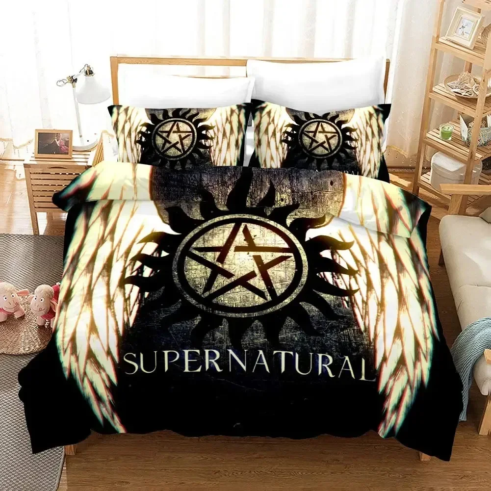 

Supernatural Bedding Set Boys Girls Twin Queen Size Duvet Cover Pillowcase Bed Kids Adult Fashion Home Textileextile