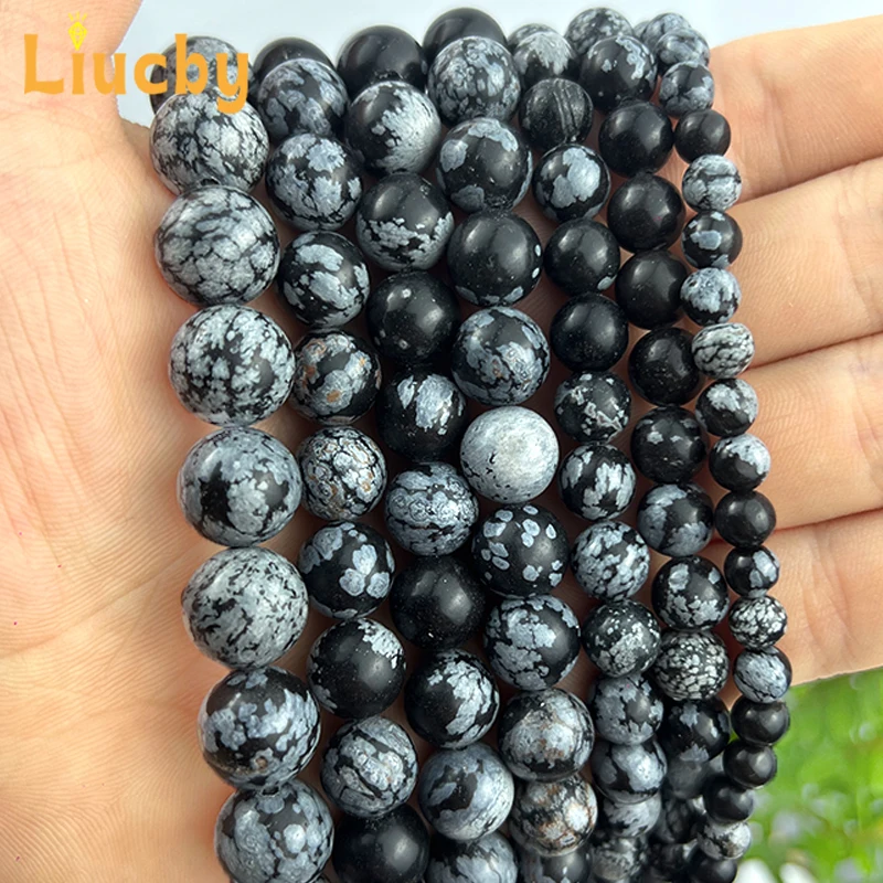 

Натуральный камень, снежинка, хлопья, бусины ручной работы для изготовления ювелирных изделий, декоративные браслеты «сделай сам», аксессуары, 15 дюймов, 4/6/8/10/12 мм