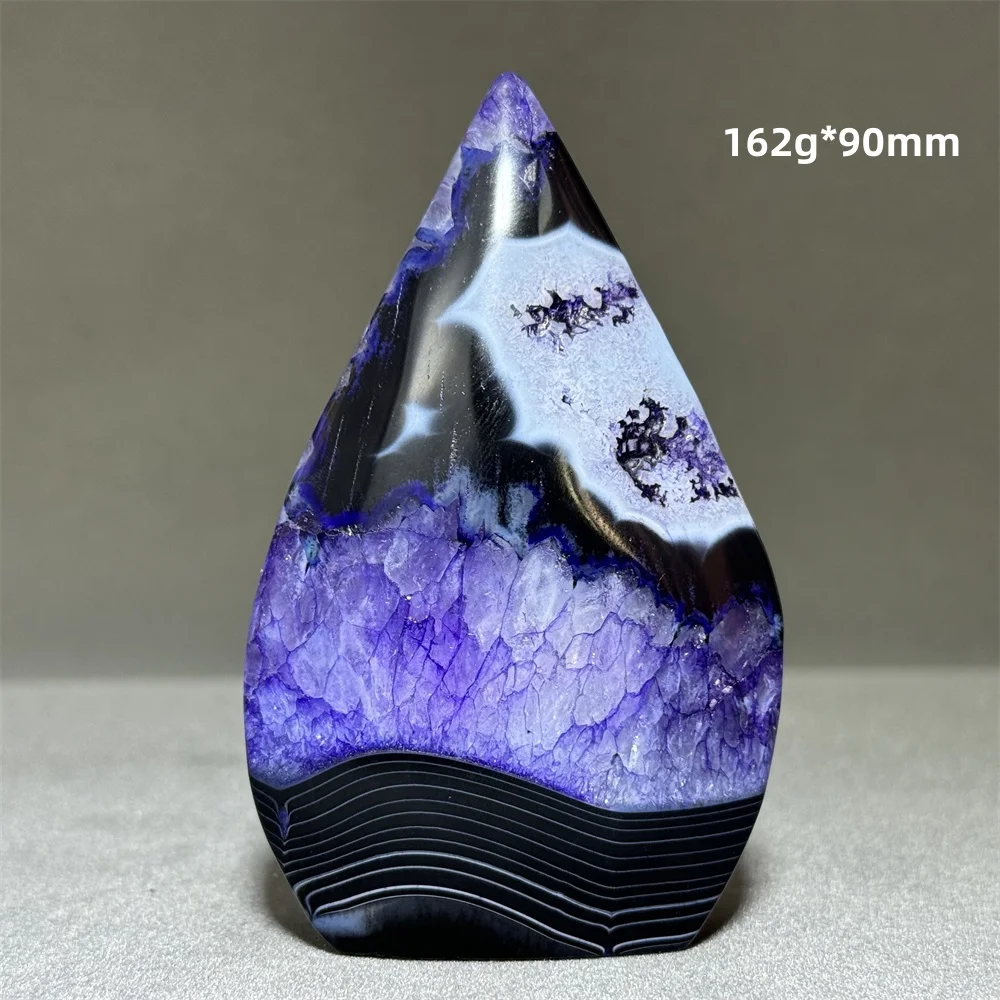 Natural Beautiful Purple Agate Free Form Ornament Reiki Healing Spiritual Meditation Altar Witchcraft Energy Home Decor Gift