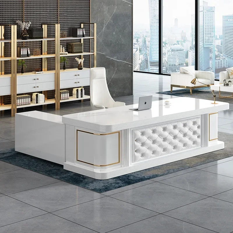Modern Executive Desk and Chair Set  Manager Office Furniture Simple President Workstation for Home Office Leader Table