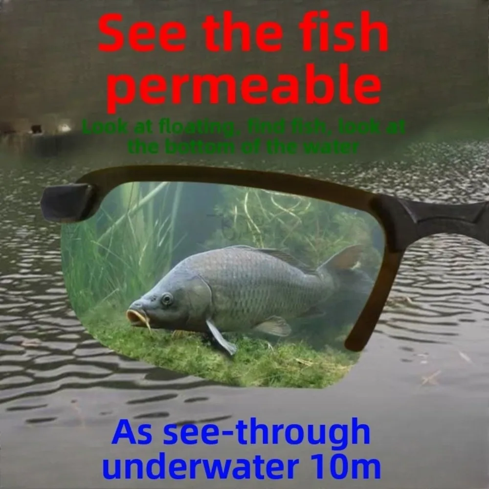 Artefacto gafas polarizadas para hombre, gafas de pesca subacuáticas con tecnología alemana, gafas polarizadas para observación de peces, pesca