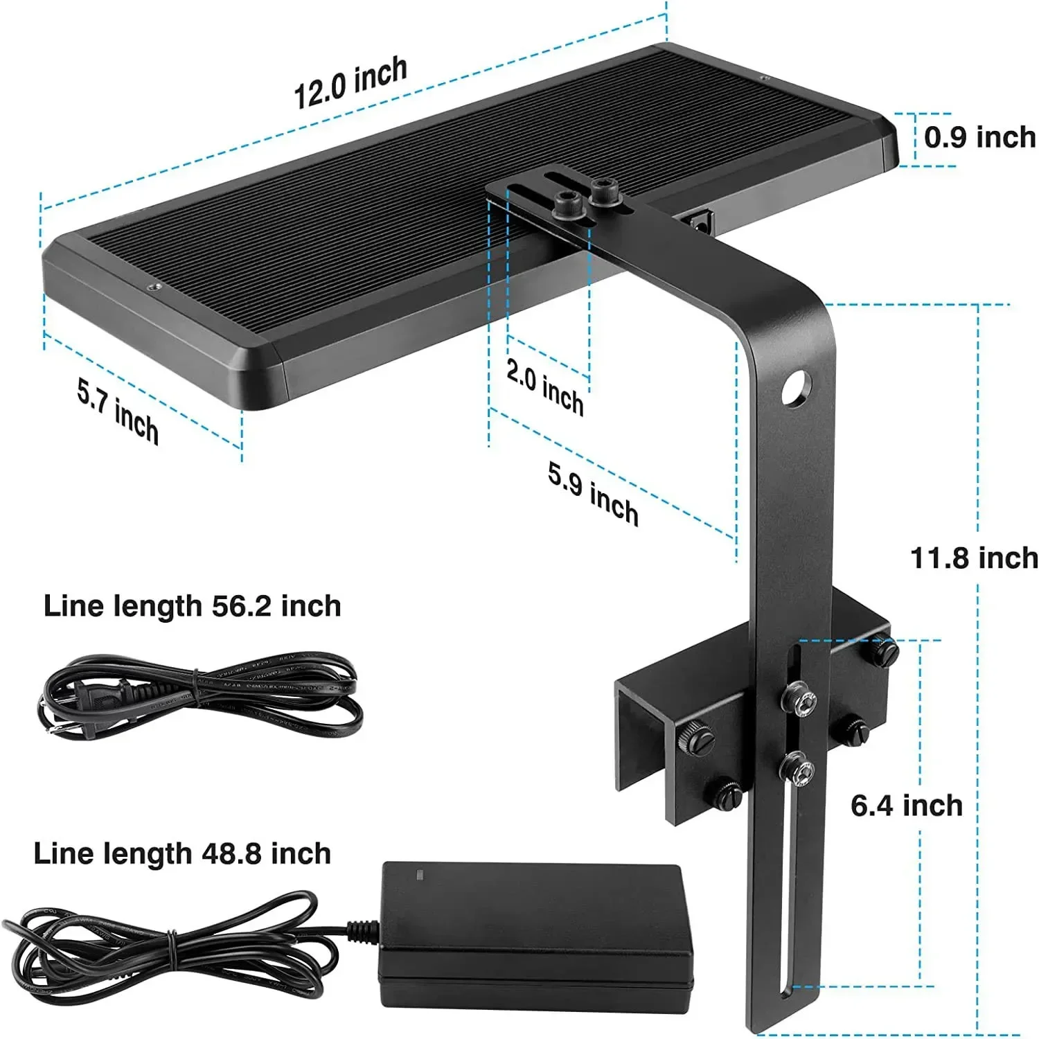 LED Aquarium Light, Fish Tank Reef Lamp, Control, Stimulate Sunrise, Sunset, Moonlight ,8 Lighting Modes,Adjust Brightness, 7/24