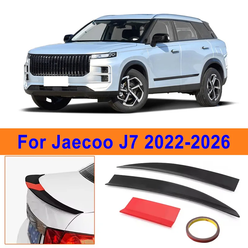 

For Jaecoo J7 2022-2026 3-Section ABS Rear Trunk Spoiler 115-125cm Adjustable Sports Decor Top Wing Car Exterior Parts