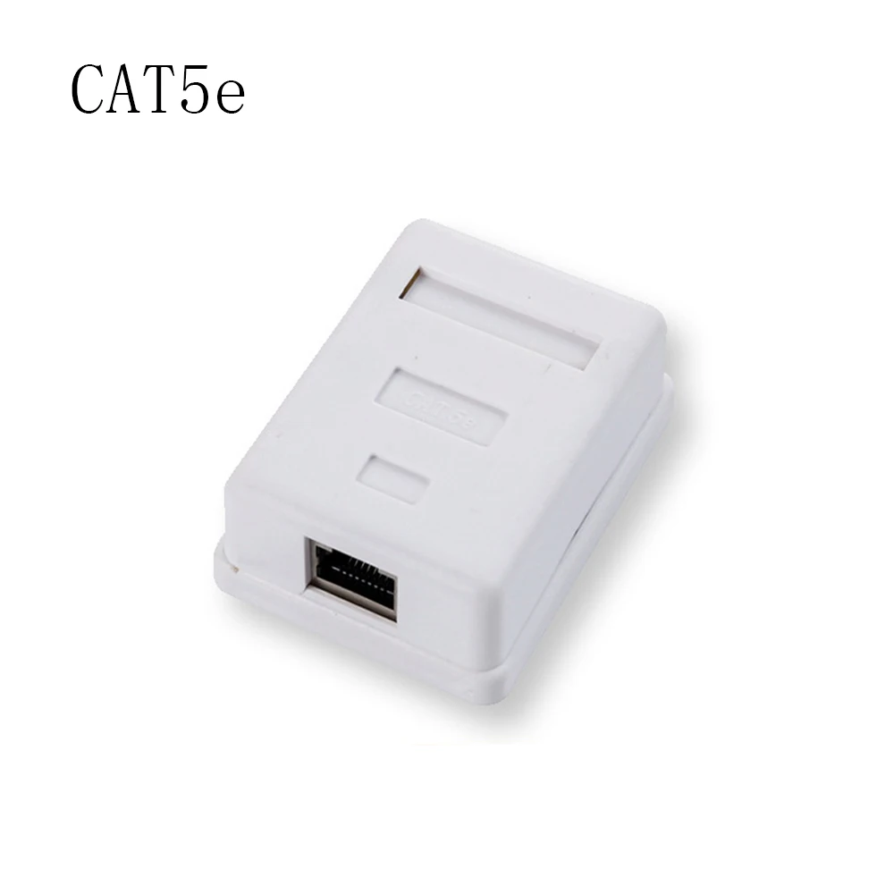 RJ45 Connector Box CAT5E CAT6 Junction Box Single Port Box 1-port Network Cable Adapter Ethernet Extension PCB Crimping Type