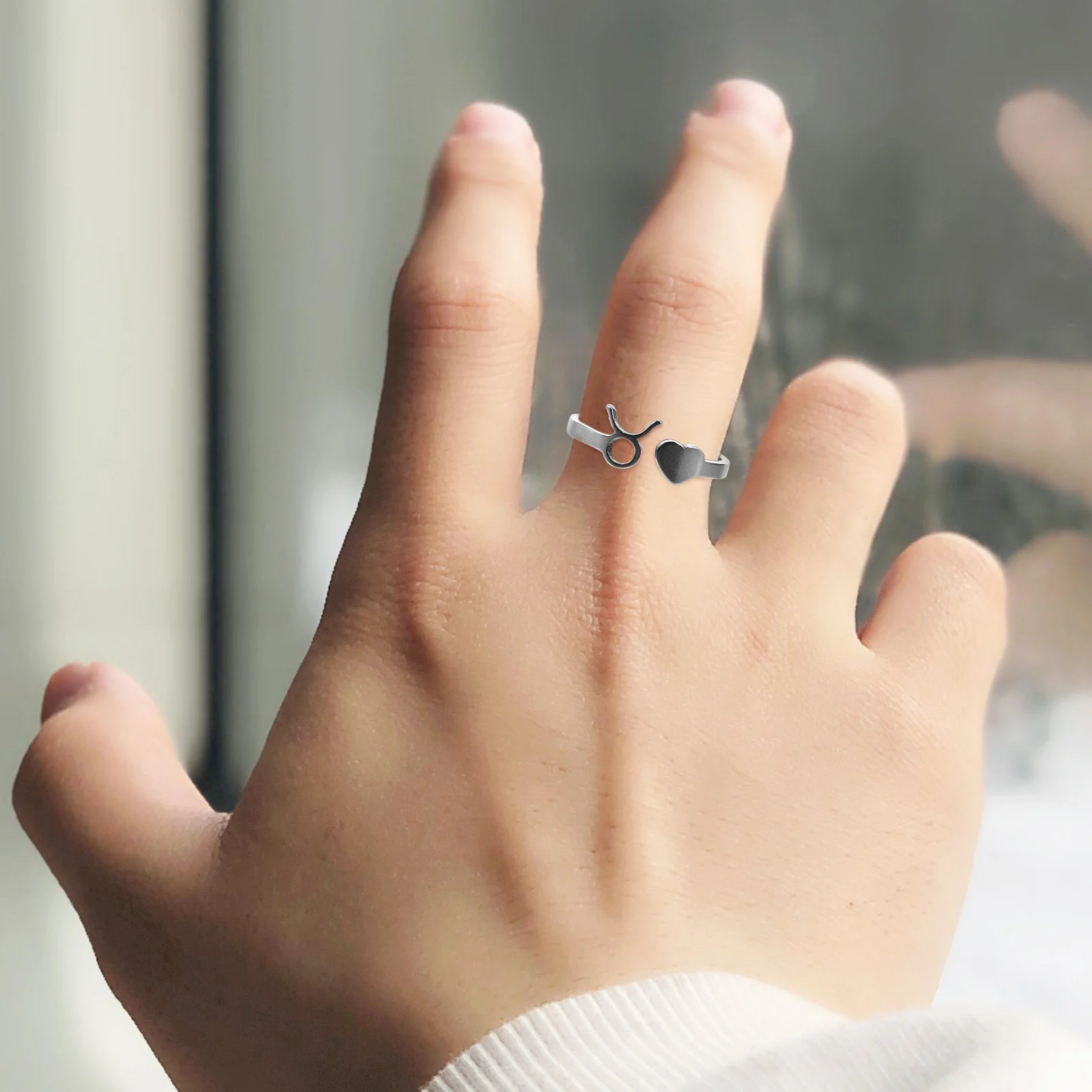 Tail Ring Frauen Adjustable Fashion Rings for Women Finger Silver Open Miss