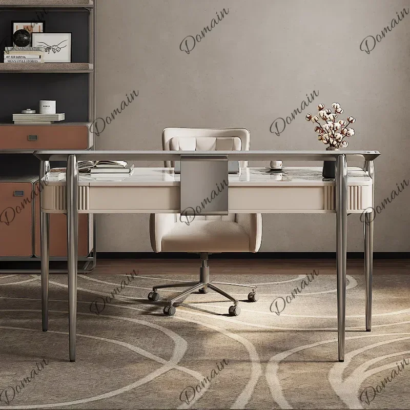 XOffice Work Modern Study Office Desks Multi-functional Home Simple Rock Plate Office Desks Light Luxury Bedroom Furniture Burea