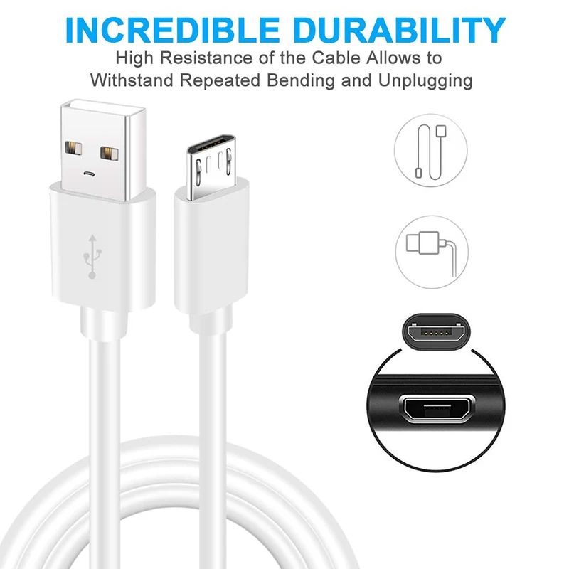 Cabo de dados micro usb extra longo de 1m-10m, cabo de carregamento tipo c é adequado para monitoramento de equipamentos, cabo de carregamento de extensão