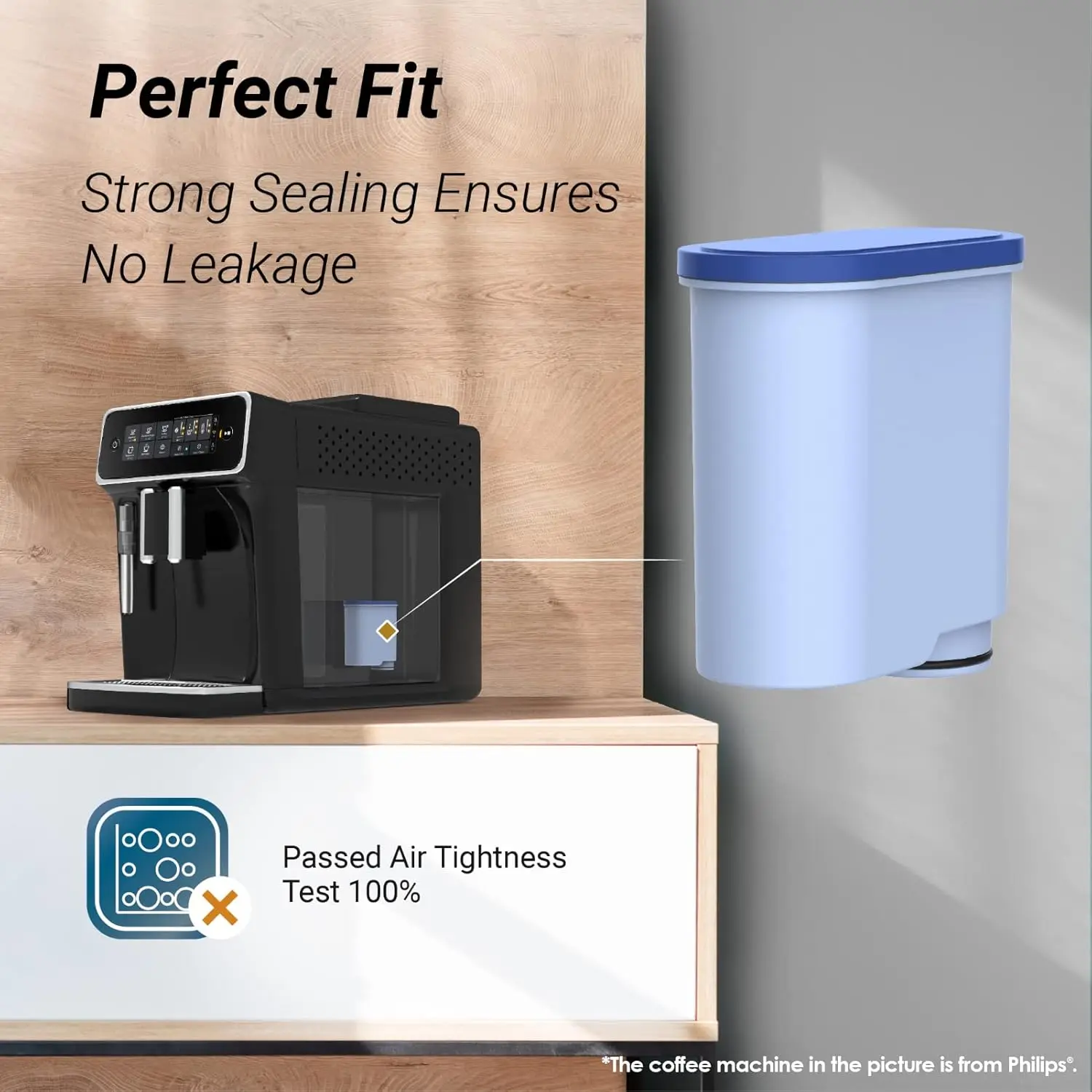 متوافق مع فيليبس ®   أكوا كلين ®   CA6903/10 CA6903/22 CA6903 مرشح الكلسي الكلسي، يقلل من محتوى الكلس الكريمي في الماء