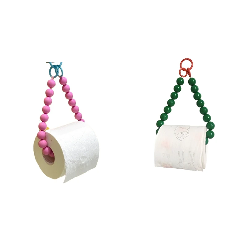 Hanging Bead Tissue Box Toilet Paper Rack Mobile Phone Chain Home Storage Organizer Bathroom Decoration Parts