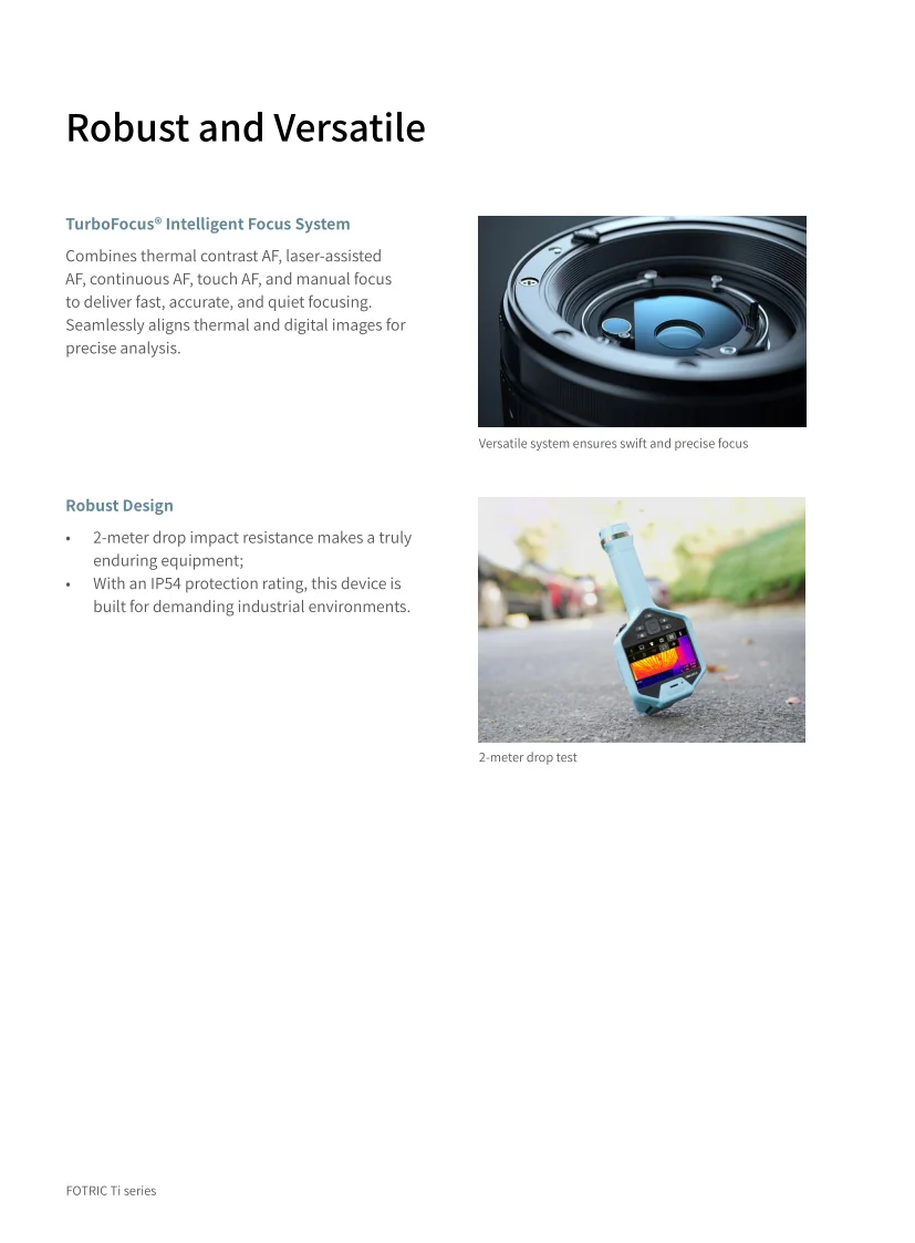 FOTRIC Ti4 Prefessional Thermal Imaging Camera IP54 2 meter Drop Protection 320*240 IR Free Analyze App For Automative Repair