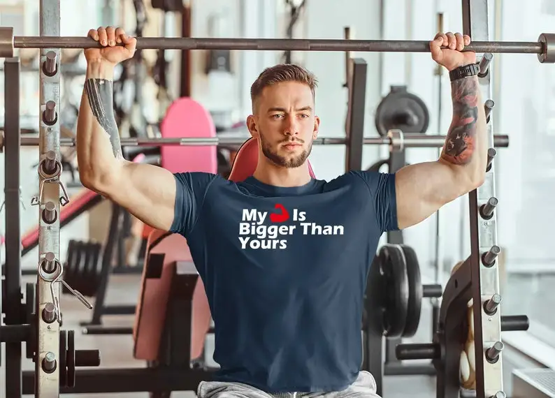 My Arm Is Bigger Men's T-Shirt Gym Top Active Wear Training Bodybuilding Shirt