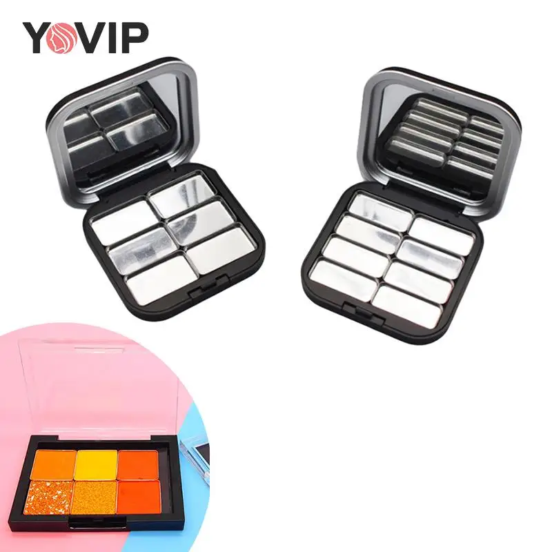 Makeup Beginners DIY Eye Shadow Storage Box Empty Eyeshadow Palette Eye For Women Girls Makeup Storage Dish With Mirror Tools