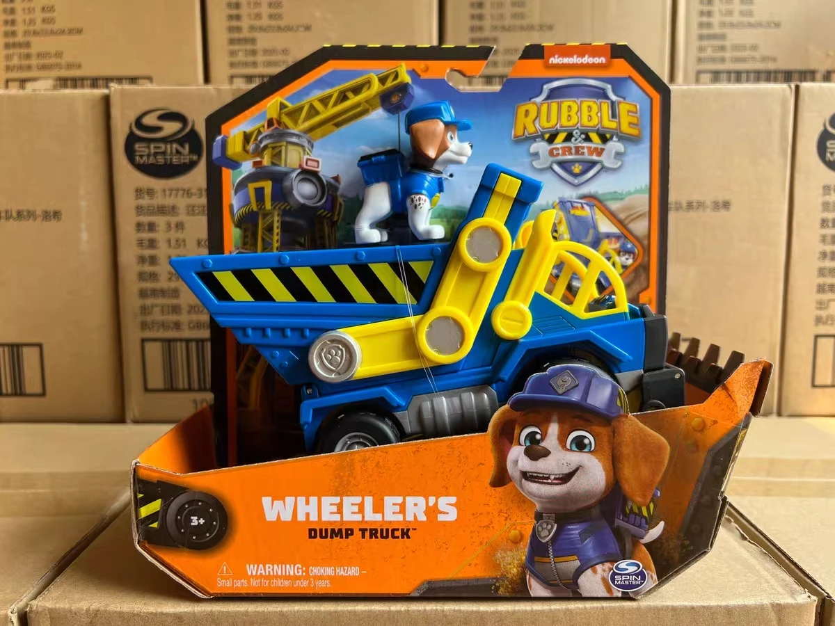 100% Echte Originele Doos Puin & Crew Action Figure Voertuig Vrachtwagen Speelgoed Motor Wheeler Mix Charger Truck Kinderen Speelgoed Verjaardagscadeau