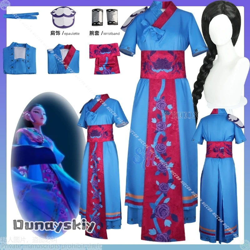 

Huntrix Ancestors Косплей Kpop Demon Аниме Традиционная корейская одежда {NinoNiko Cos} Стиль Ханбок Ретро Роза Узор Хэллоуин