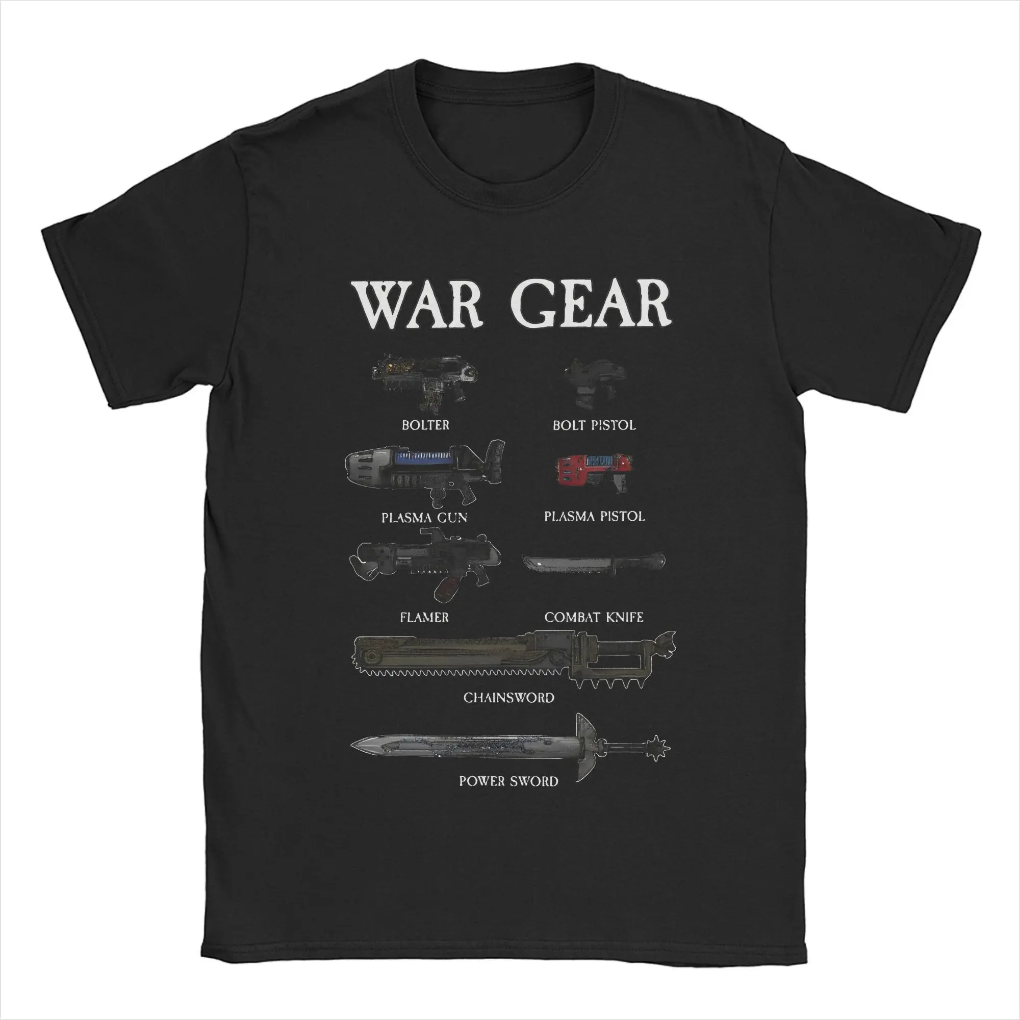 Funny Warhammers  40k War Gear  T-Shirt Men Cotton Short Sleeve  Crewneck Summer TopsTops