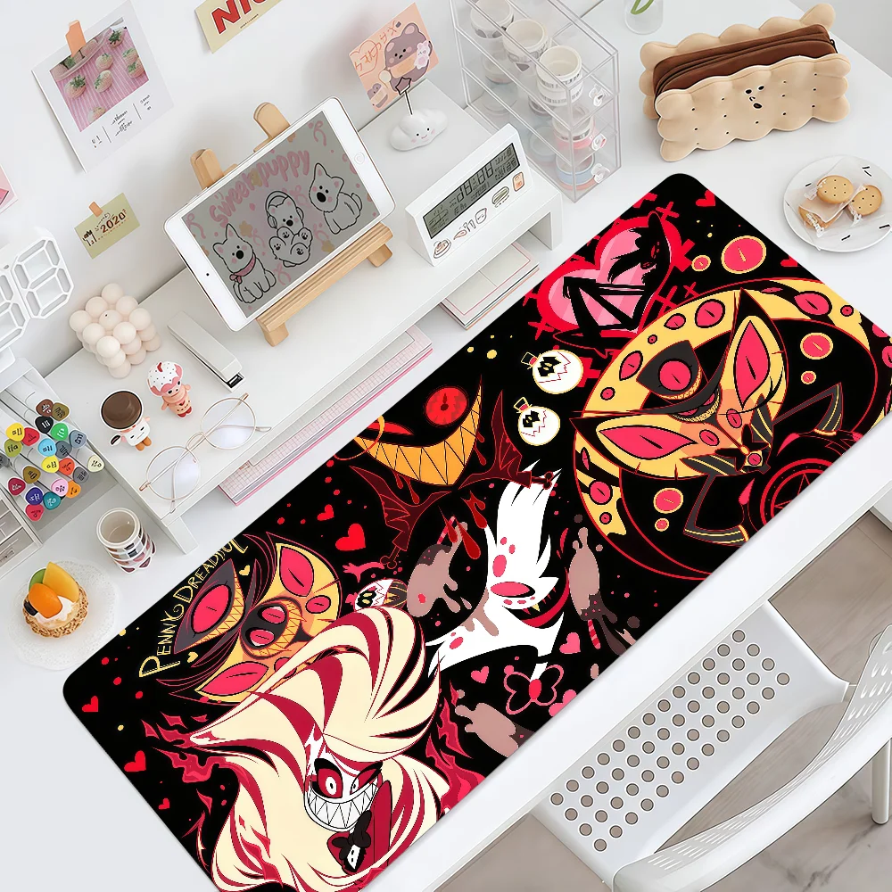 Mouse Pad Non-slip Lockedge Funny Office Cartoon Student Hotel Gaming Thickened Large Writing H-Hazbin Cushion MousePad