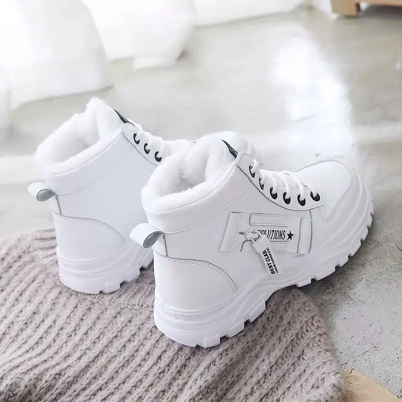 Ladies Shoes 2023 Lace Up Women Sneakers Snow Ankle Boots Waterproof Warm Platform Botas Woman Footwear Botas De Mujer