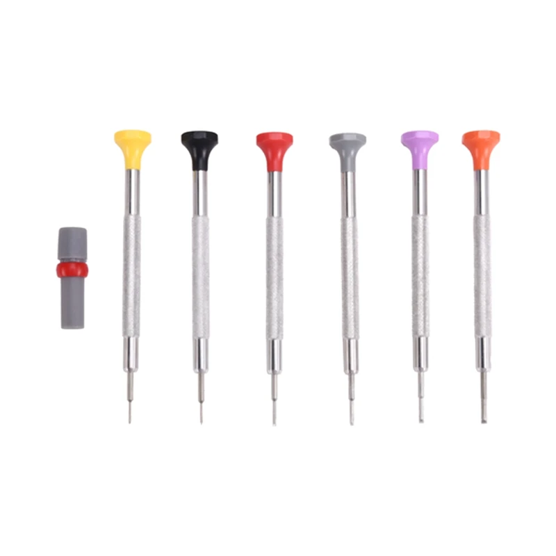 6Pcs T-Shaped Anti Slip Screwdrivers Set  For 3135 2135 Movement Watch Repair  Precision Screwdriver Watch Repair Tool