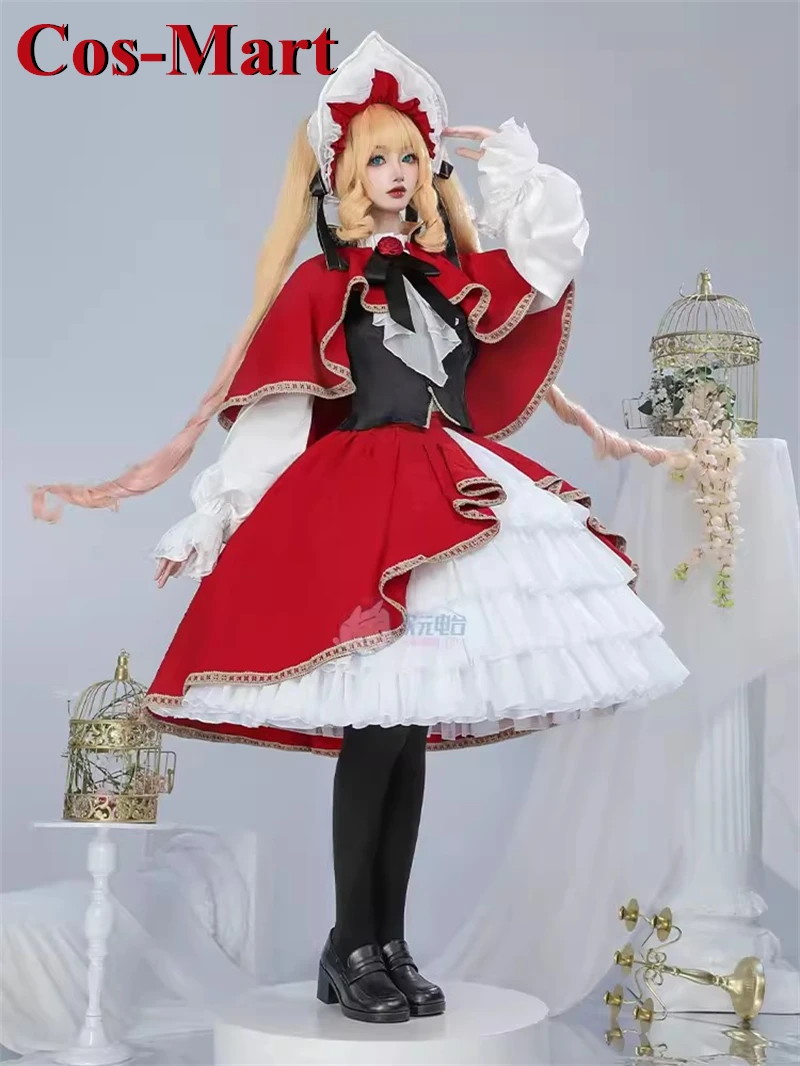 Cos-Mart Anime Rozen Maiden Reiner Rubin Cosplay Costume Gorgeous Sweet Red Formal Dress Role Play Clothing 20th Anniversary