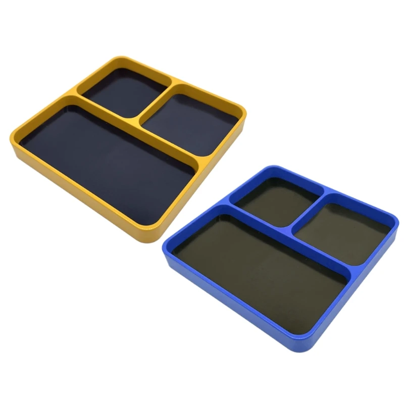 

Магнитные лотки для инструментов с 3-мя сетками предотвращают потерю деталей Лотки для хранения потерянных винтов для домашнего