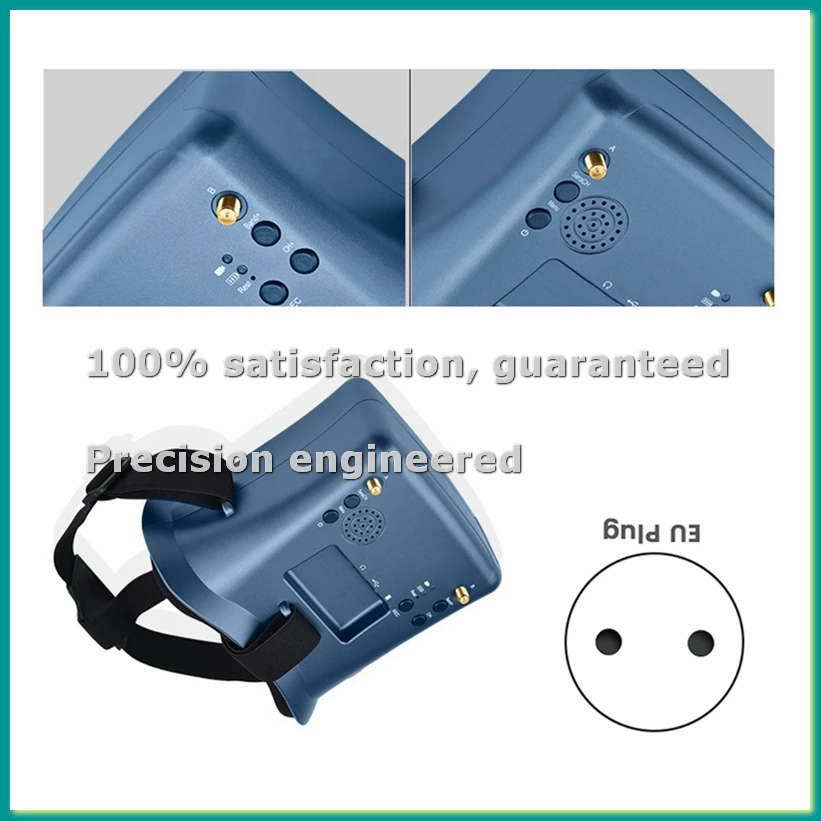 

-008D FPV Goggles 5.8G 40CH 4.3inch 480x272 Built-in DVR Dual Antennas 2000mAh for RC Racing Drone EU Plug-TCES